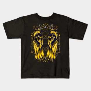 crow miror vintage geometric Kids T-Shirt